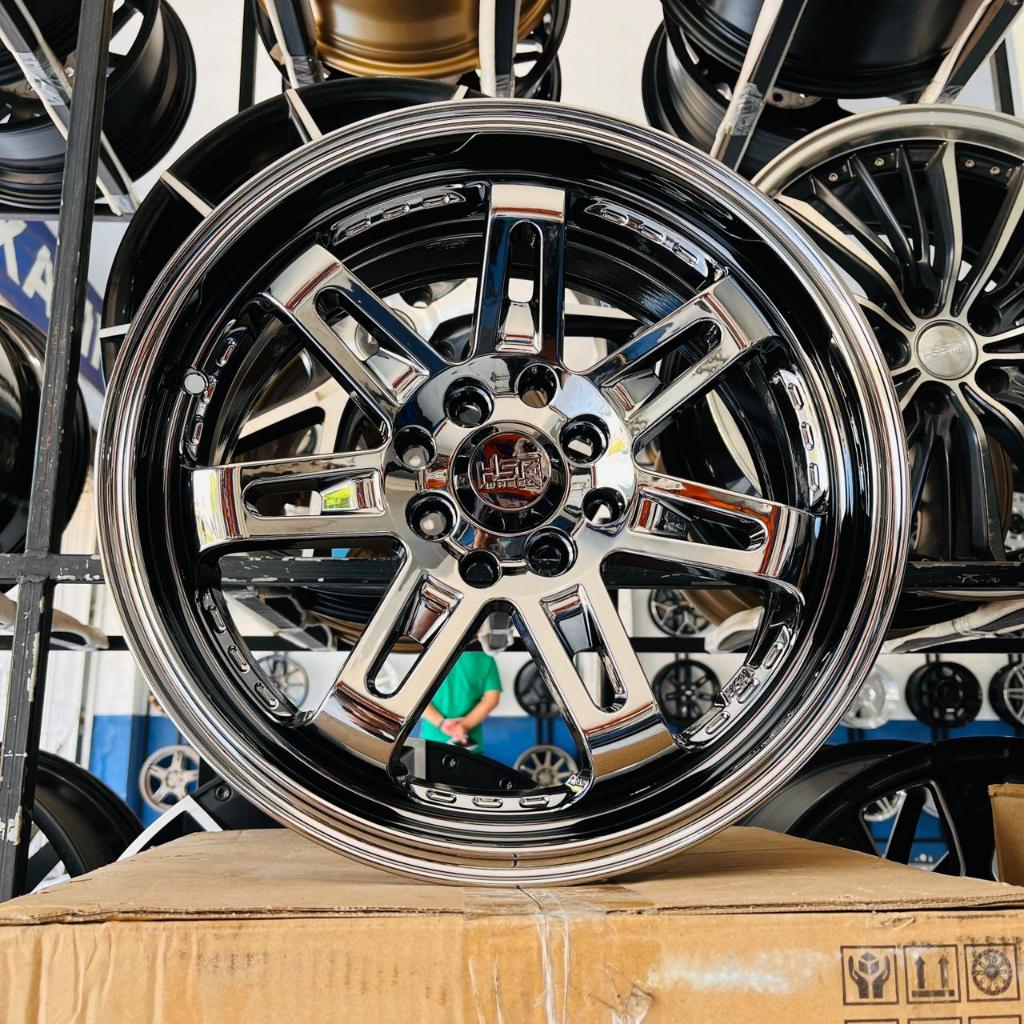 Velg Mobil R16 - Velg HSR DAIMON RING 16 Lubang 4x100-4x114,3 Black Chrome