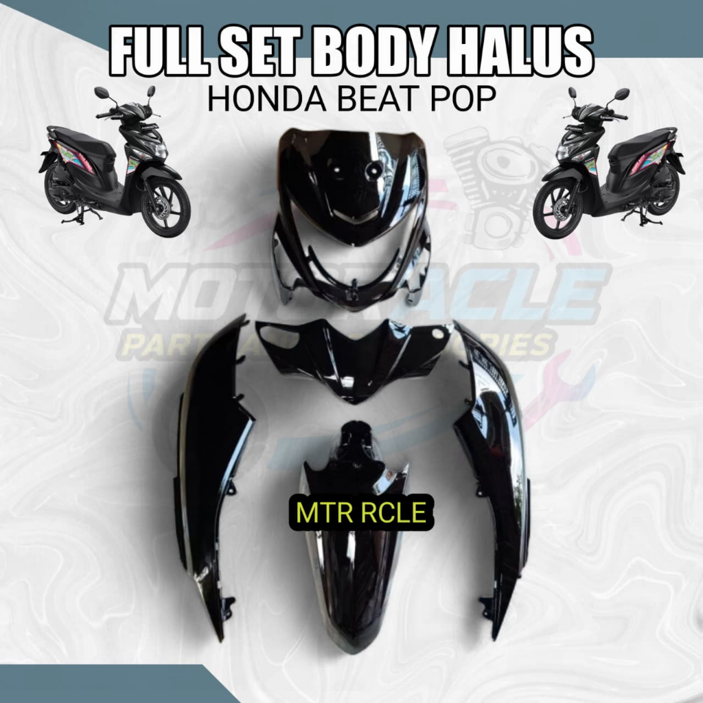 Cover Full Body Halus Honda Beat Pop Set HITAM