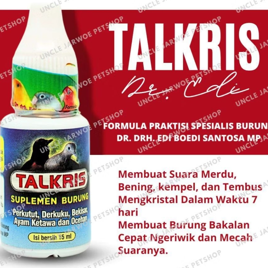 TALKRIS DULU NEW KRISTAL ORIGINAL DR EDI OCEHAN DAN PERKUTUT KRISTAL OBAT TETES SUARA