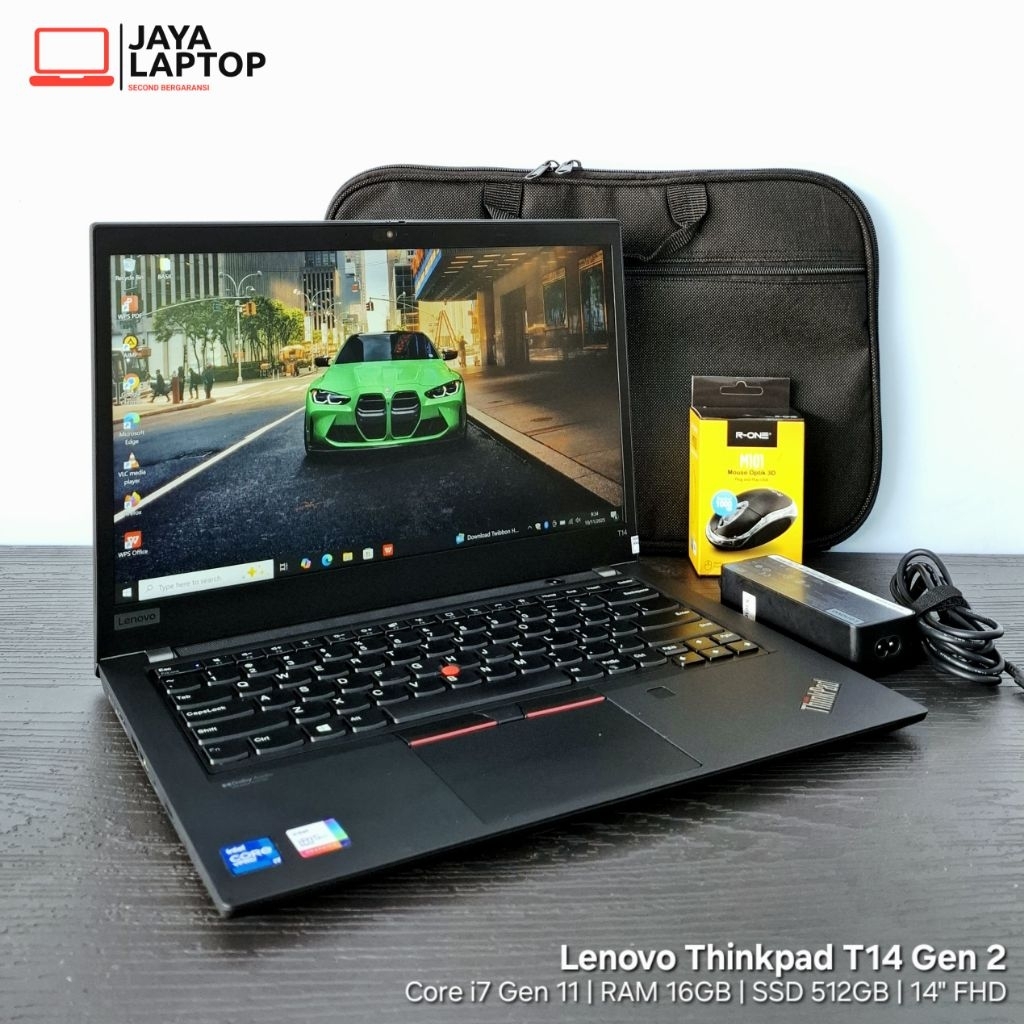 Lenovo Thinkpad T14 Gen 2 Core i7 Gen 11 RAM 16GB SSD 512GB 14 inch FHD Laptop Second Bekas Murah