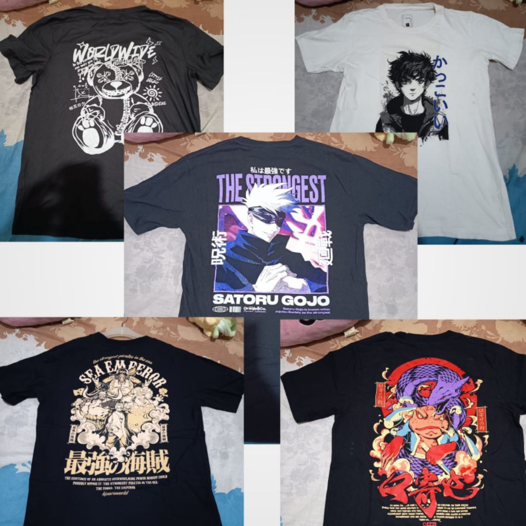 KAOS BRAND ANIME / WIBU SECOND 5PCS