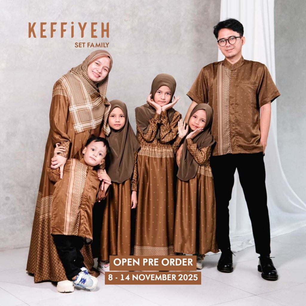 PRE ORDER ABAYA KEFFIYEH + KHIMAR KEFFIYEH DEWASA