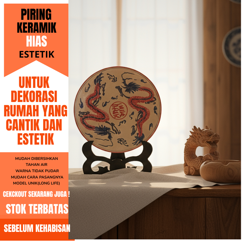 PIRING KERAMIK DEKORASI UNIK & CANTIK