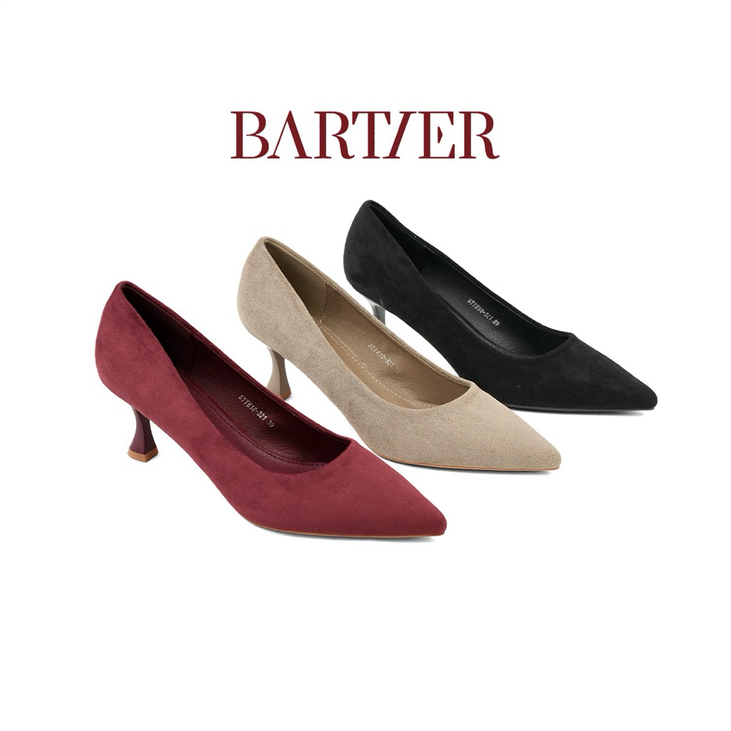 BARTIER - PUMP HEELS SUEDE DOFF SEPATU HAK WANITA KERJA SEPATU HAL BLUDRU PUMP HEELS 7 CM