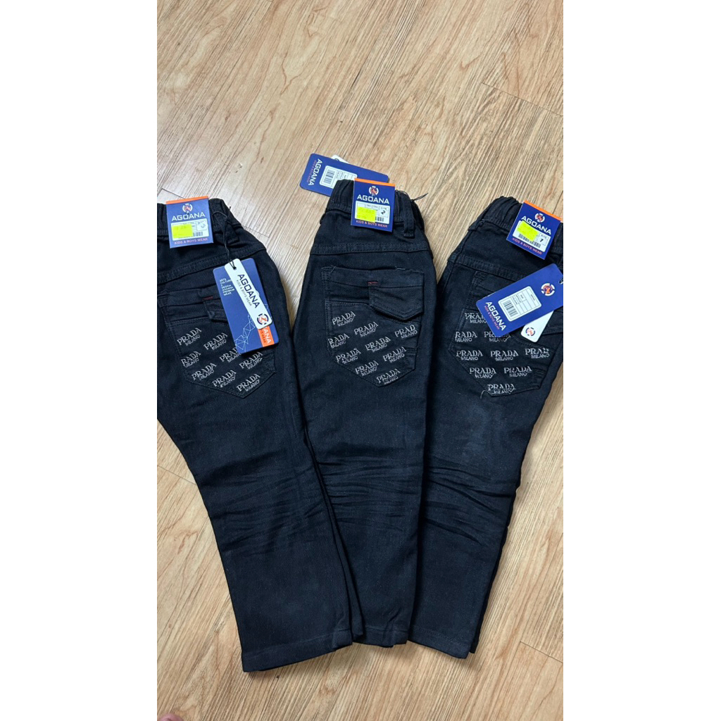 AGOANA - Celana Jeans Anak Laki-Laki Import Hitam