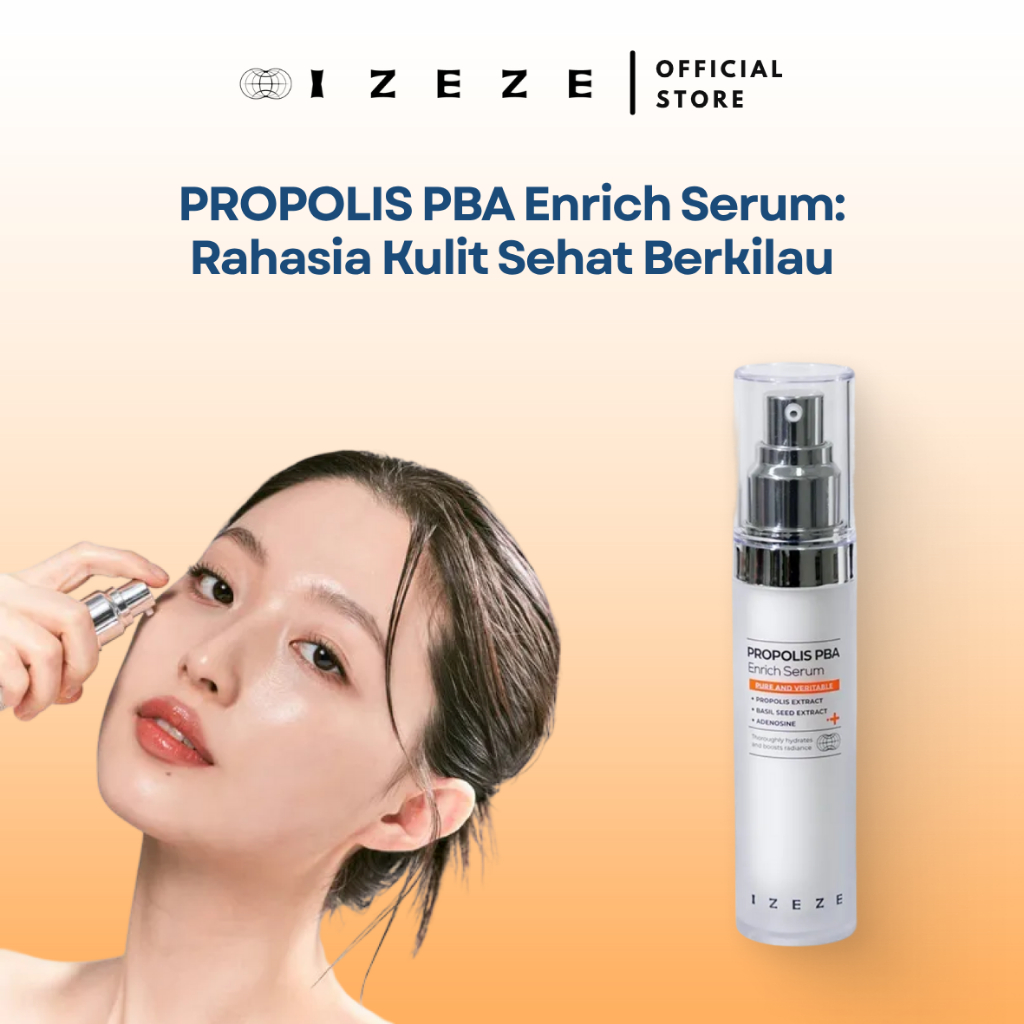 IZEZE Propolis PBA Enrich Serum 30ml - Serum Wajah Menenangkan, Melembapkan & Menguatkan Barrier Kul