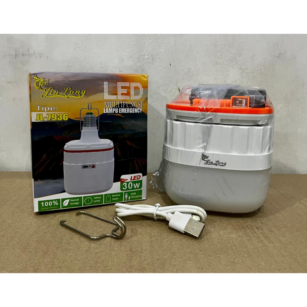 Lampu LED Emergency Jinlong 30W JL-7936 original 100%
