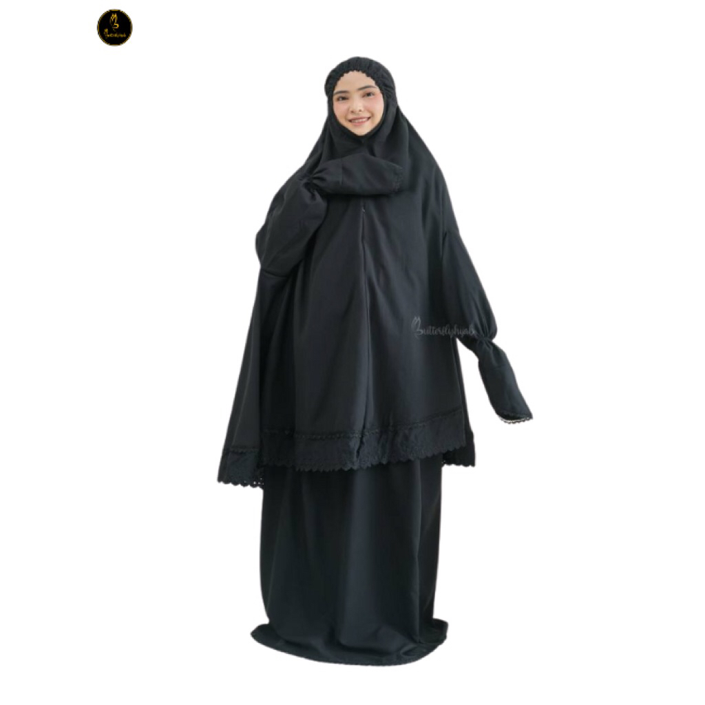 Butterfly Hijab - Mukena Meika | Mukena Berlengan Haji dan Umroh Saku Resleting (Anti Copet)