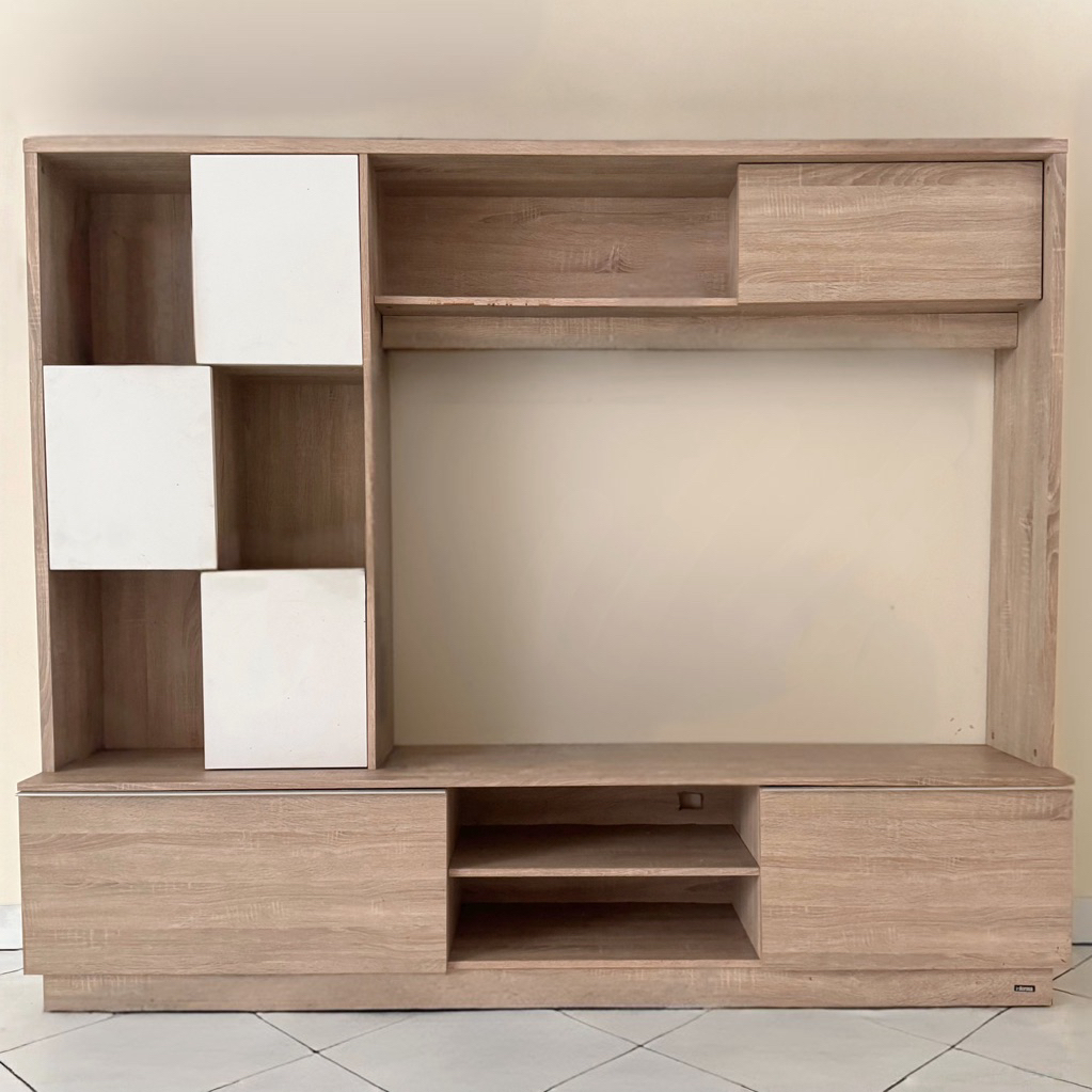 Set Lemari TV Rak Buku Ethan By Informa / Rupa Rupa (Preloved)