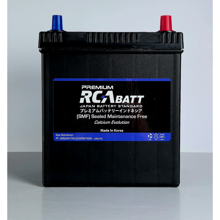 RCA NS40ZL 44B19L 12 VDC 38 AH Aki Starting Otomotif Maintenance Free