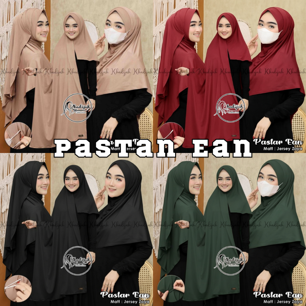 Pashmina Jersey Telinga Bolong Pastan Ean Pashmina Instan Dewasa