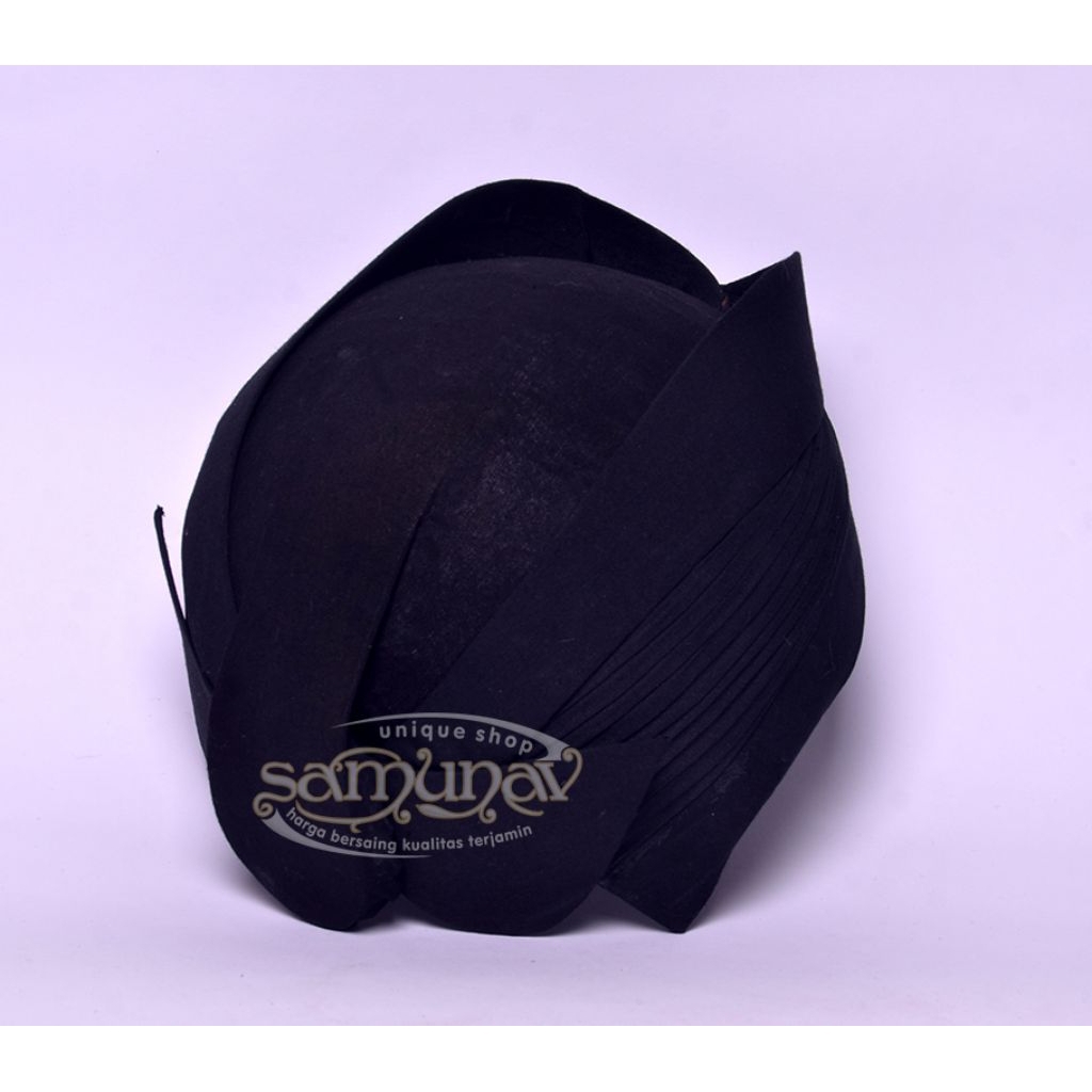 Blangkon solo perbawan Royal quality Hitam Polos