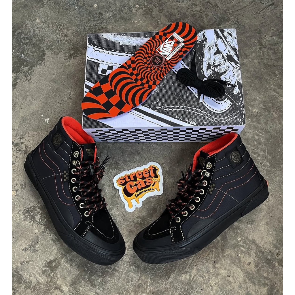 New VANS X SPITFIRE Sk8-Hi Reissue ‘Spitfire Black Flame” The Limited