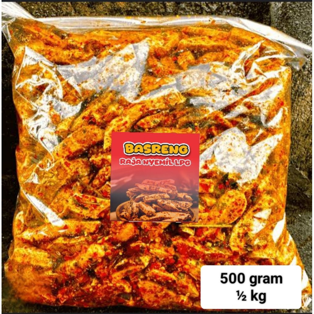 basreng pedas renyah daun jeruk 500gram