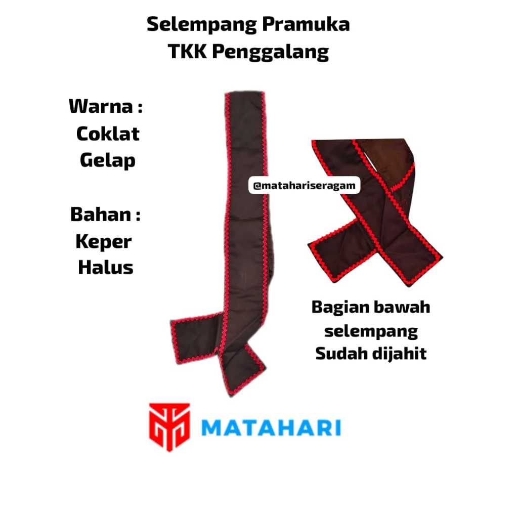 Selempang Pramuka TKK Penggalang / Tetapan Pramuka / Perlengkapan Pramuka