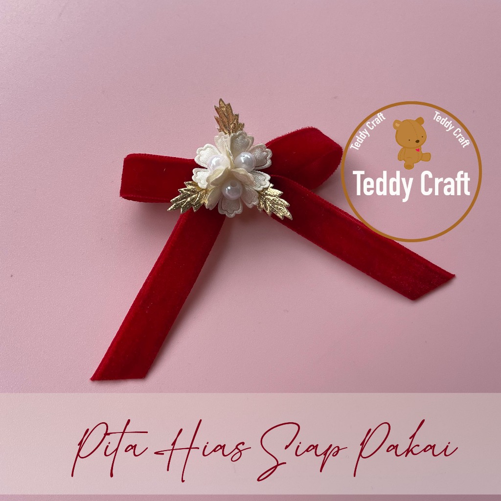 Pita Beludru - Pita Hias Siap Pakai - Pita Mini - Pita Natal - Pita Hampers - Pita Velvet - Christma
