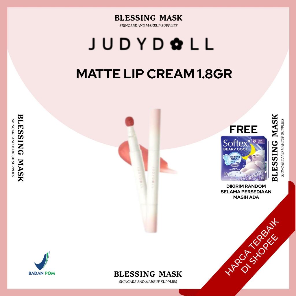 Judydoll Matte Lip Cream 1.8gr |  Judydoll Lip Cushion Matte Lipcream