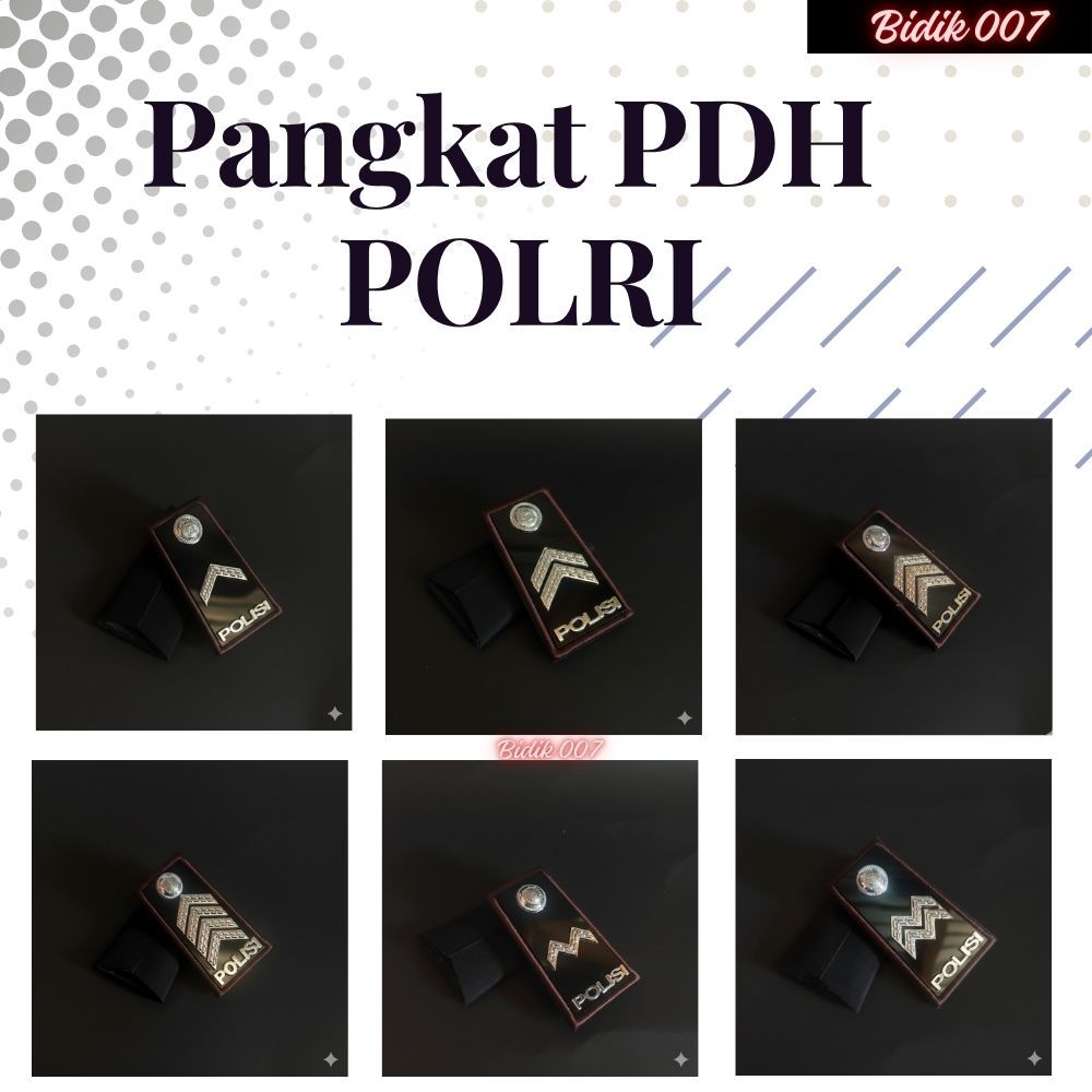 Premium Pangkat PDH Bintara Polri | Bripda | Briptu | Brigadir | Brigpol | Bripka | Aipda | Aiptu | 