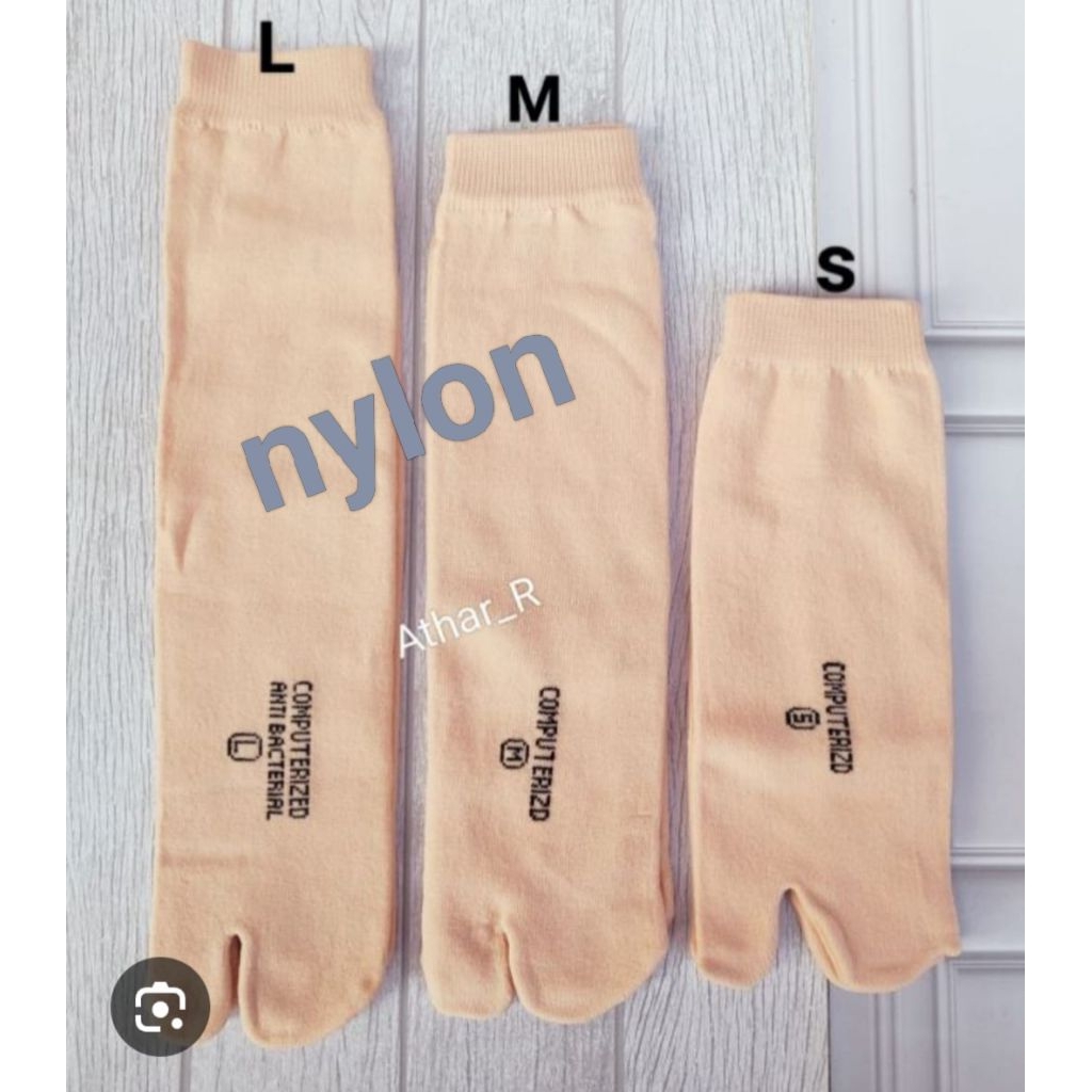 Grosir(6pasang) Kaos kaki Jempol Muslimah Crem Kaos kaki Hijab Crem kaos kaki Jempol Coklat Polos ka