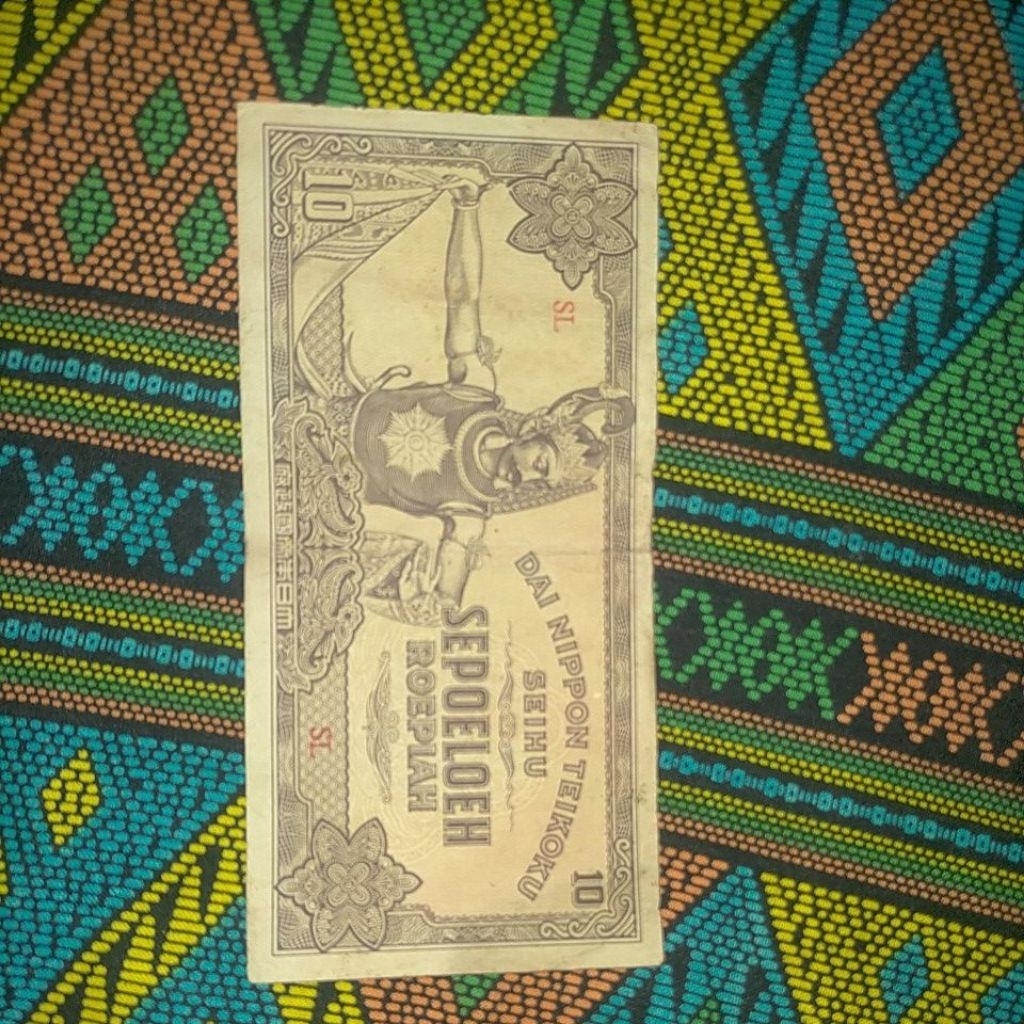 uang kuno 10 rupiah dai nippon
