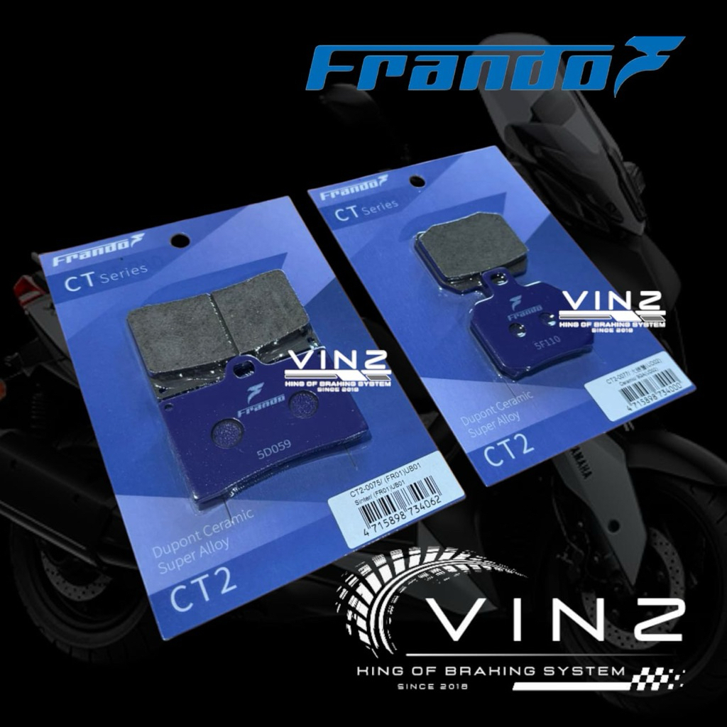 Kampas Rem Frando Depan Belakang Kaliper 4 Piston 2 Piston Axial Carbon Ceramic // Kampas Rem Kalipe