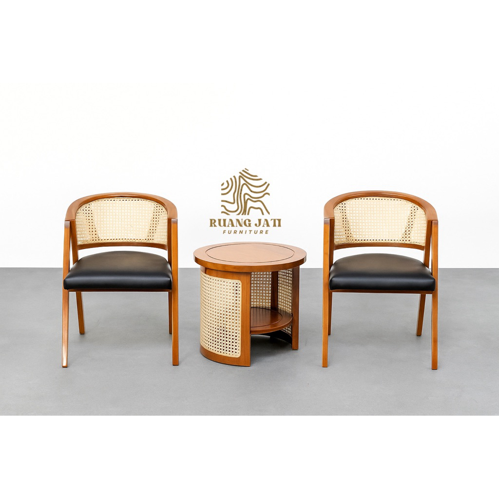 KURSI TERAS ROTAN JATI / KURSI TERAS LENONG JATI