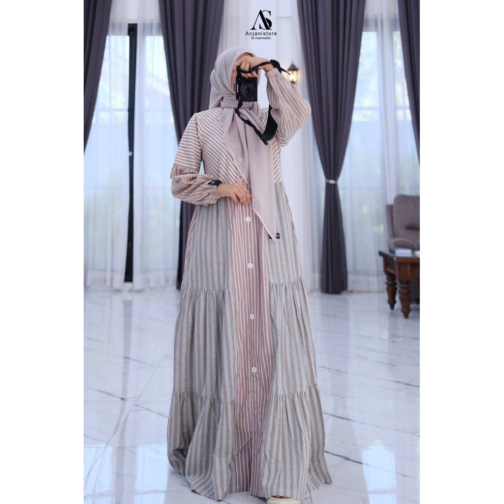 ANJANISTORE katun series terbaru ((ready stok) /anjanistore katun premium/gamis twill uniqlo/gamis u