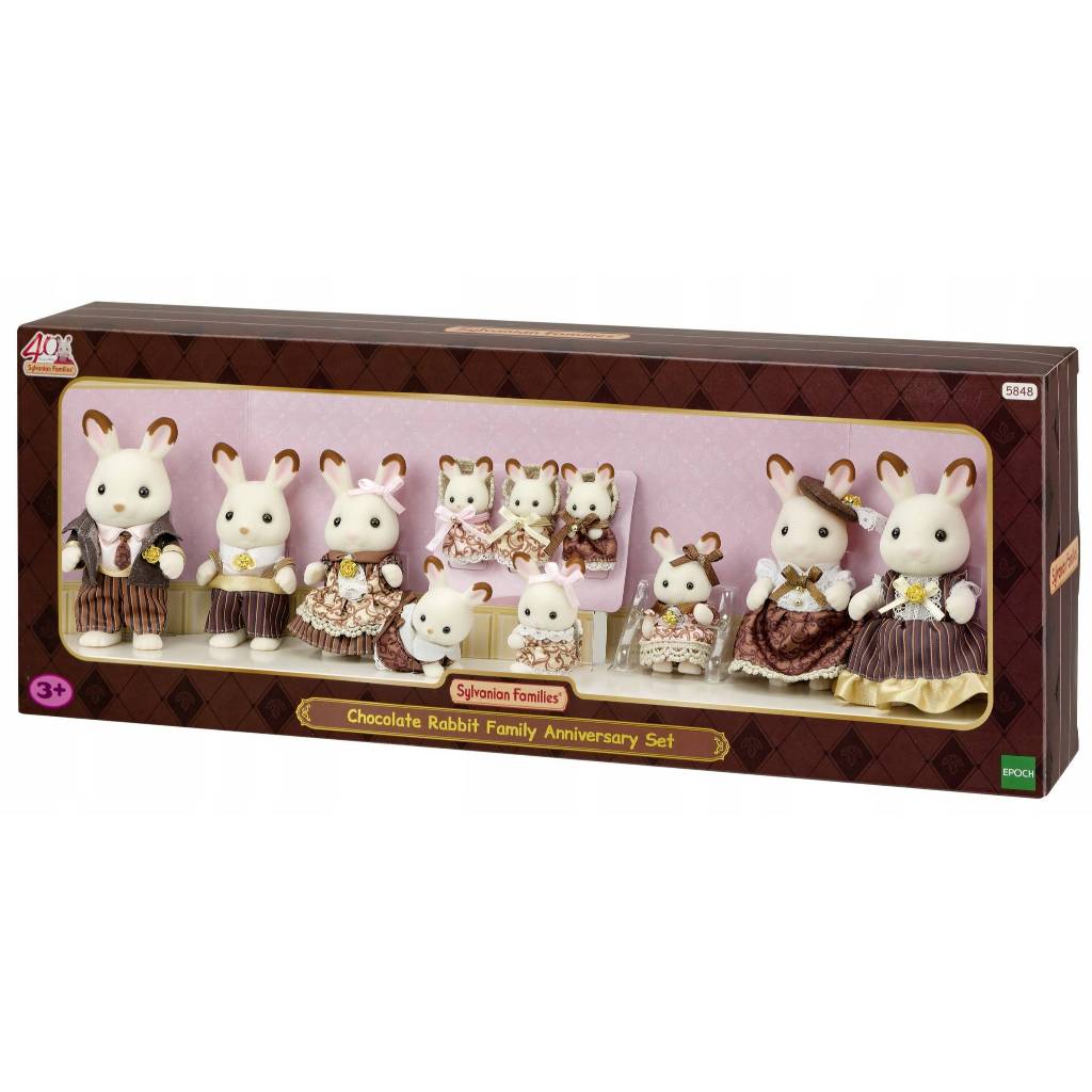 Sylvanian Families Chocolate Rabbit Family Anniversary Set