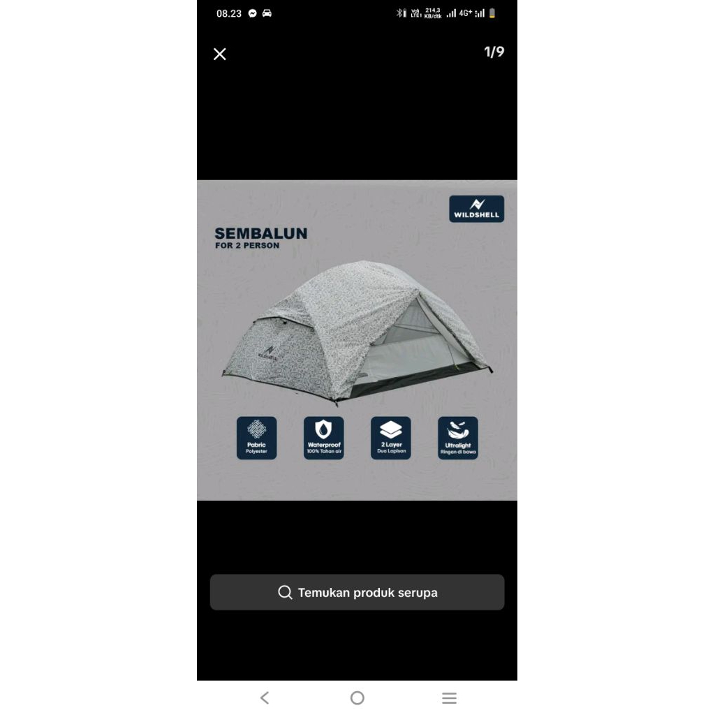 tenda wildshell sembalun