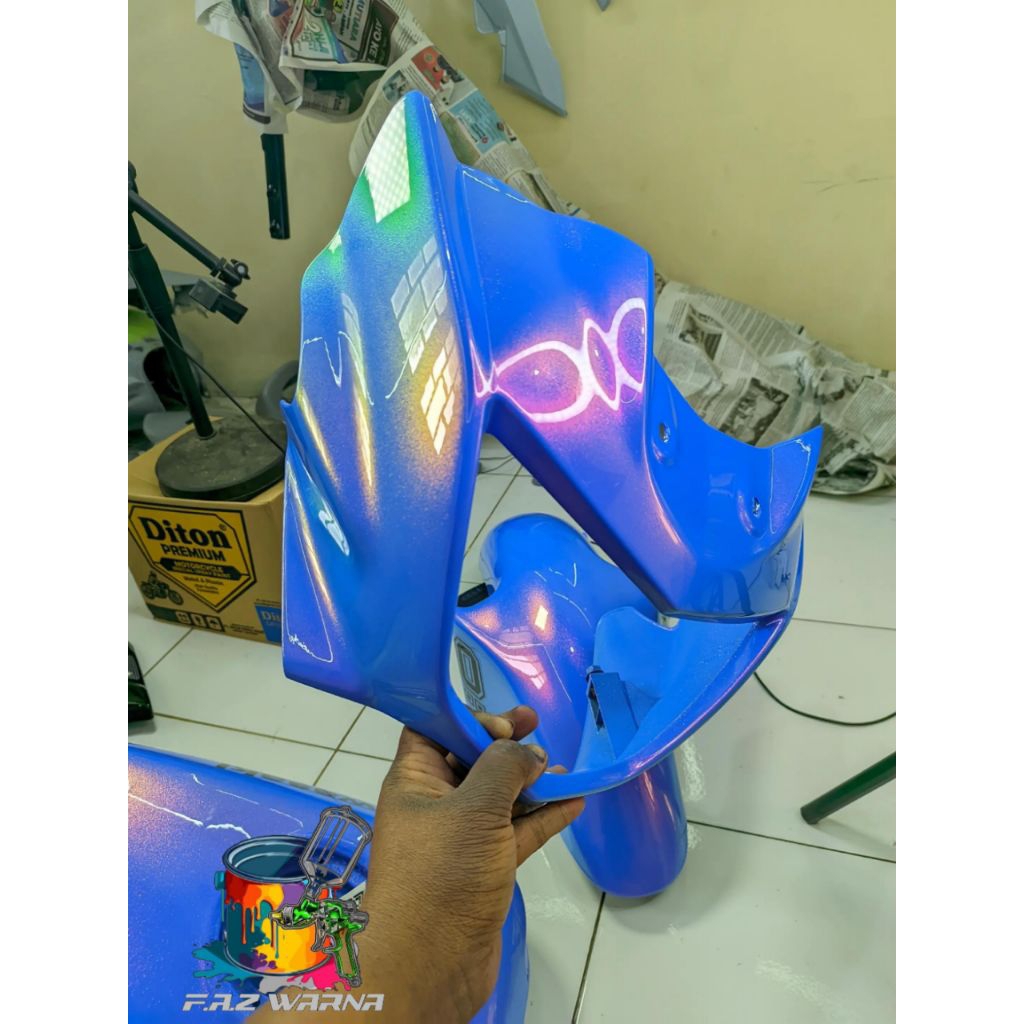 CAT BIRU OREO + EFFECT SUNRISE CAT MOTOR/MOBIL