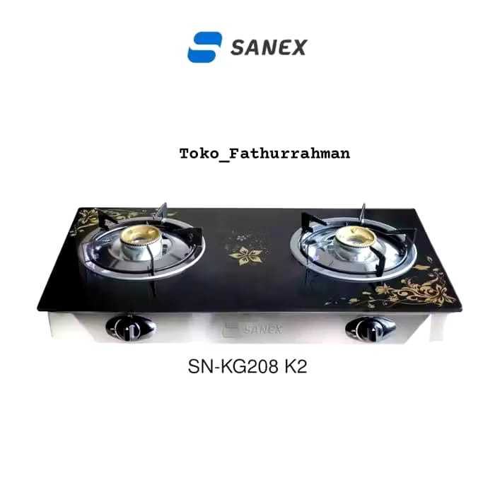 SANEX Kompor Gas Kaca 2 Tungku Butterfly Series SN-KG208 BATAM