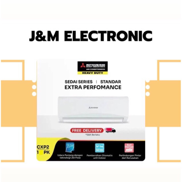 [INSTANT][TRADE IN] AC Mitsubishi Heavy industries ac 1 pk standar R32 SRJ09CXP-W3 ac 1 pk mitsubish