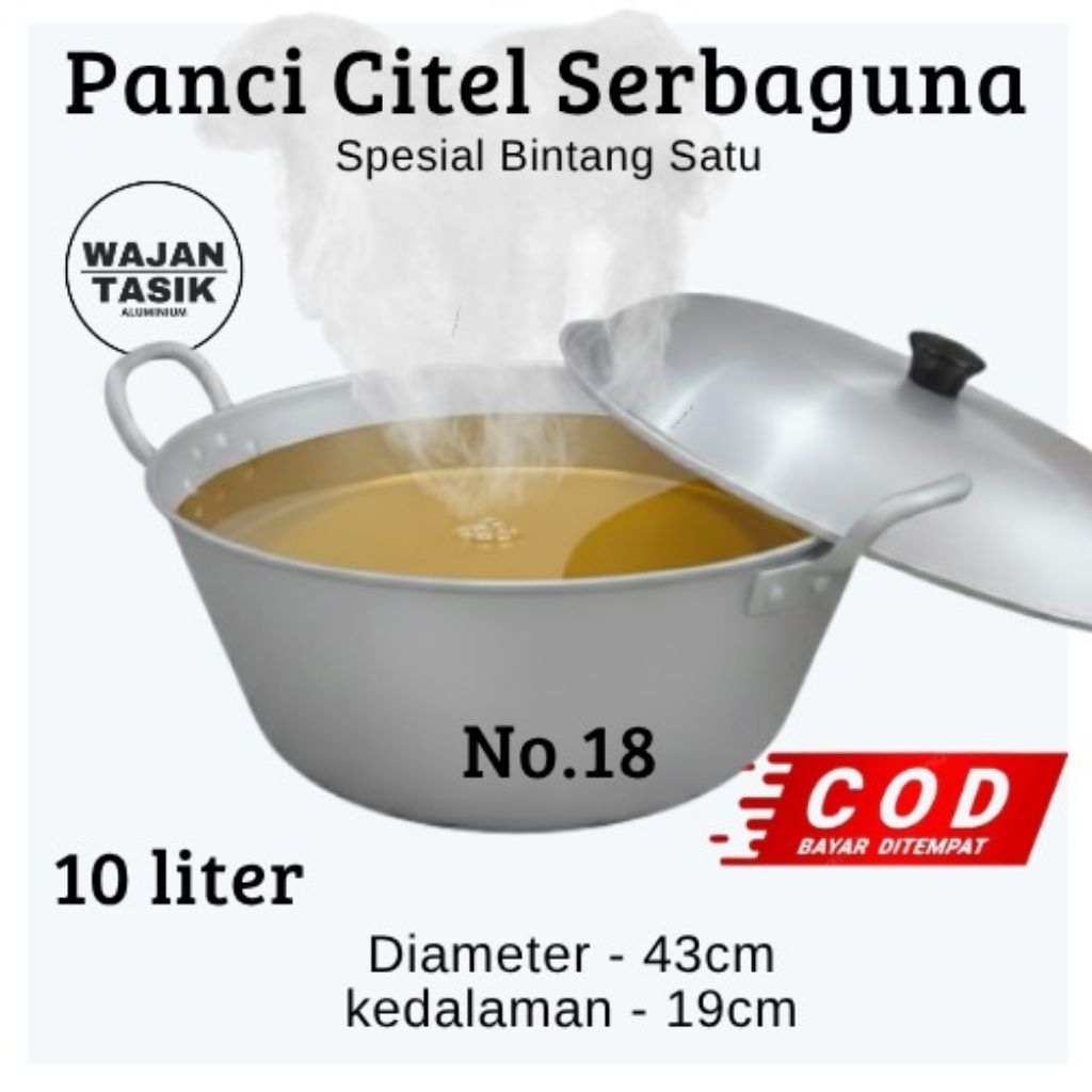 Citel Jumbo No.20 Citel Panci Katel Serbaguna Spesial Bintang Satu Super Tebal Anti Lengket