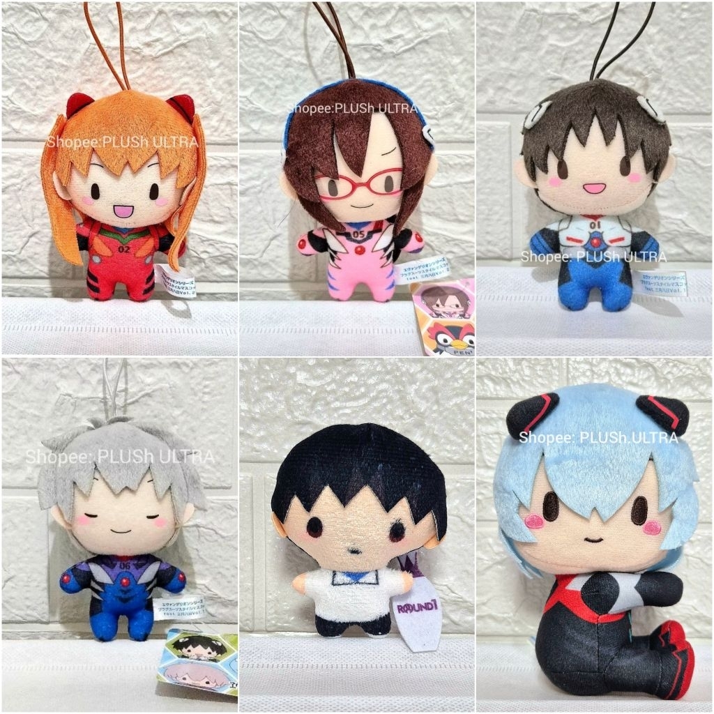 Rei Ayanami Nagisa Evangelion Anime Plush Doll Keychain Gantungan Kunci Ganci Boneka koleksi instan