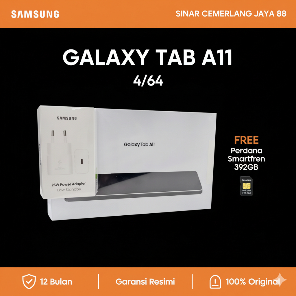 SAMSUNG GALAXY TAB A11 RAM 4/64 GARANSI RESMI