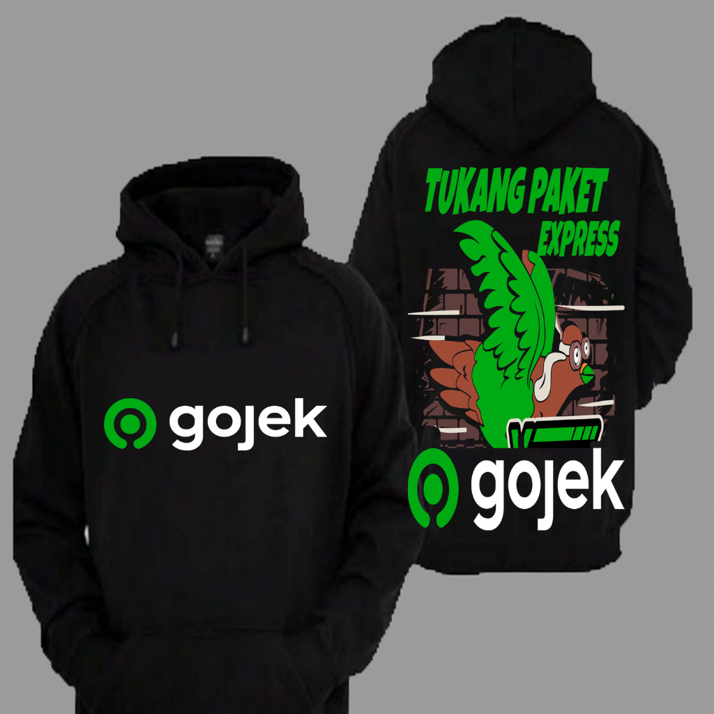 Sweater Hoodie Distro Tukang Paket Express Gojek Garuda Go-Ride Komunitas Premium Terbaru