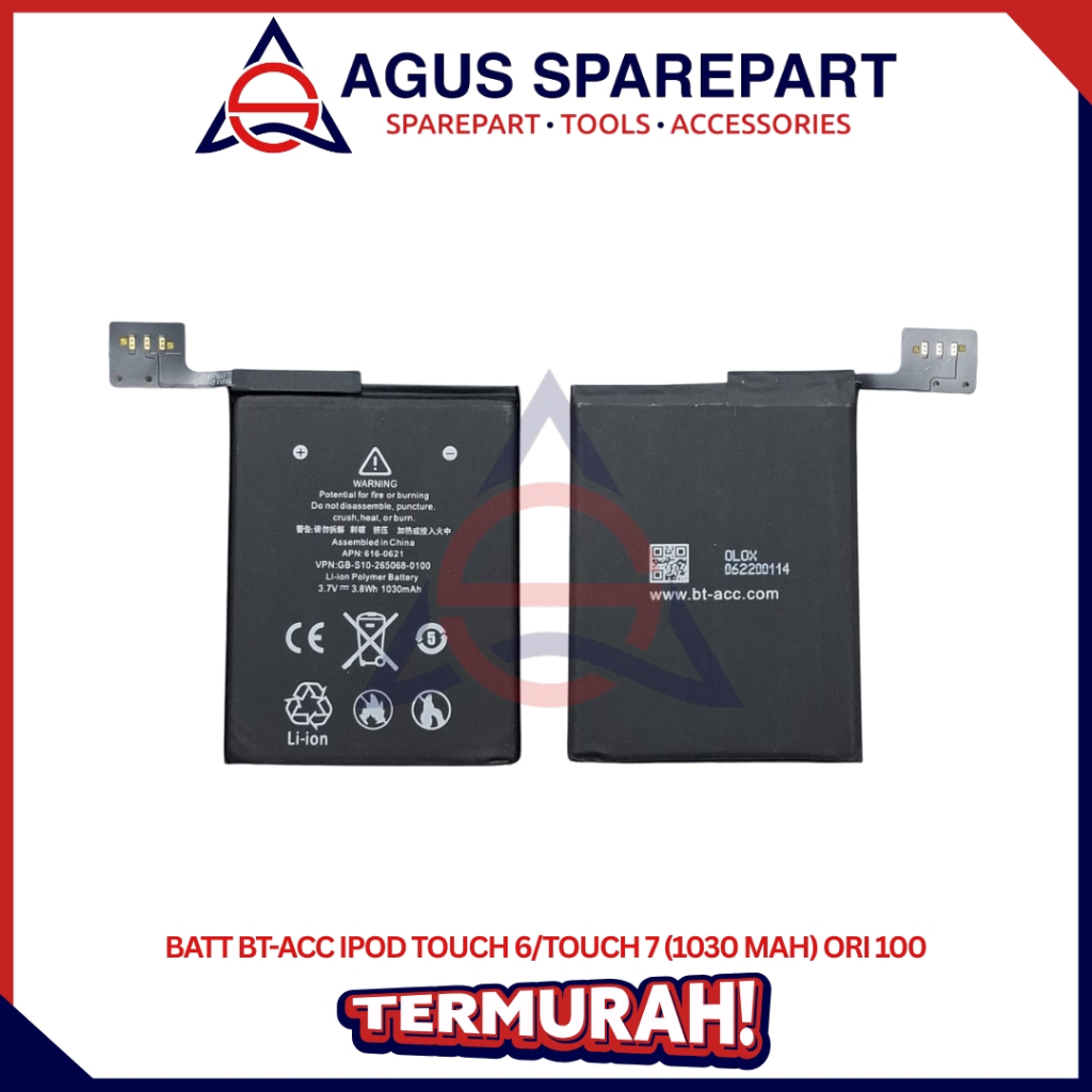BATERAI IPOD TOUCH 6 / TOUCH 7 ORI / BATRE / BATTERE / BATTERY