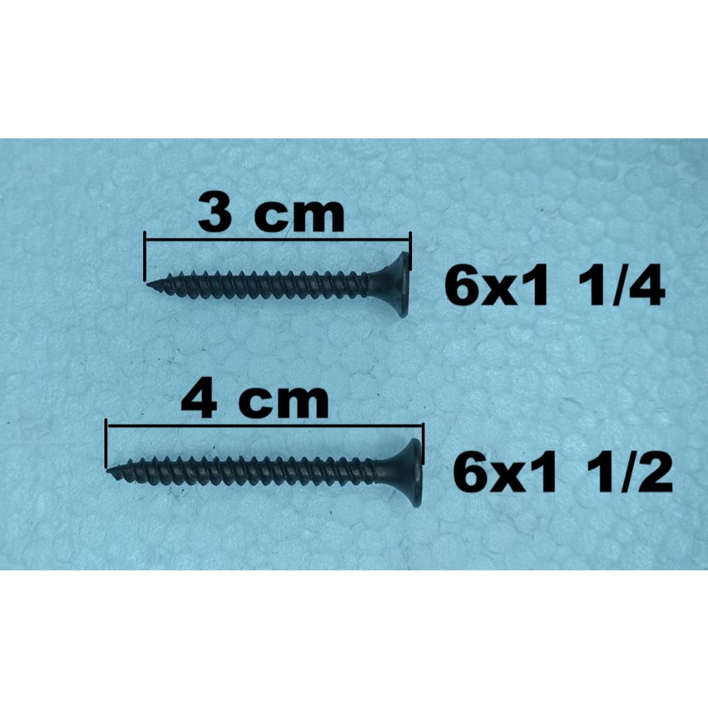 Sekrup Gipsum 200 gr & 500 gr 3 cm 4 cm 6x1 1/2 & 6x1 1/4  Drywall Screw scrup gypsum 3 cm 4 cm 1 ko