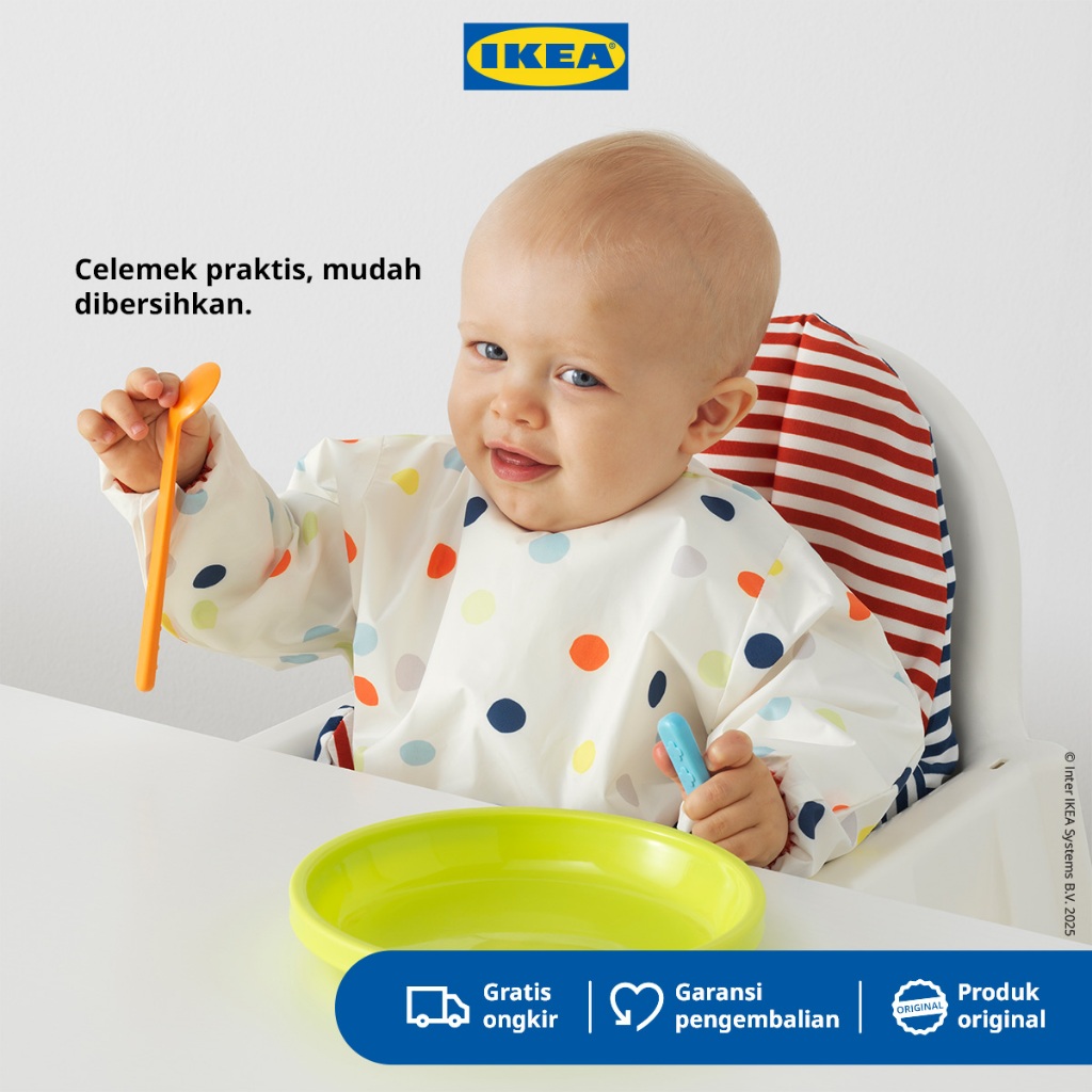 IKEA KLADDIG Celemek Anak / Celemek Bayi Aneka Warna Serbaguna