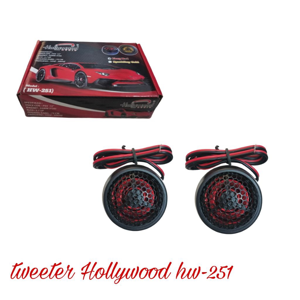 Twitter Hollywood HW 251 Tweeter Audio mobil Hollywood merah- Twitter Hollywood HW-215 Twitter Audio