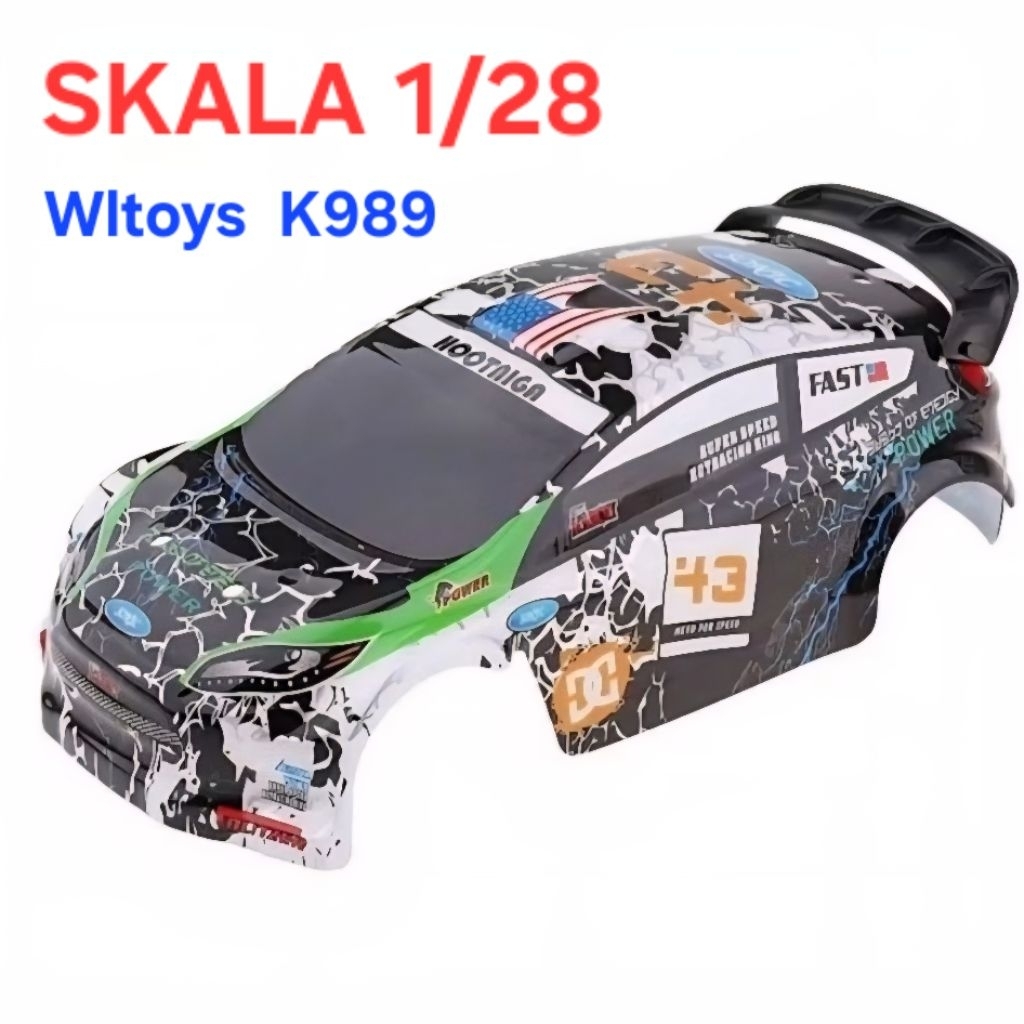 Body Cover Shell Rally Wltoys K989 Skala 1/28 RC Car