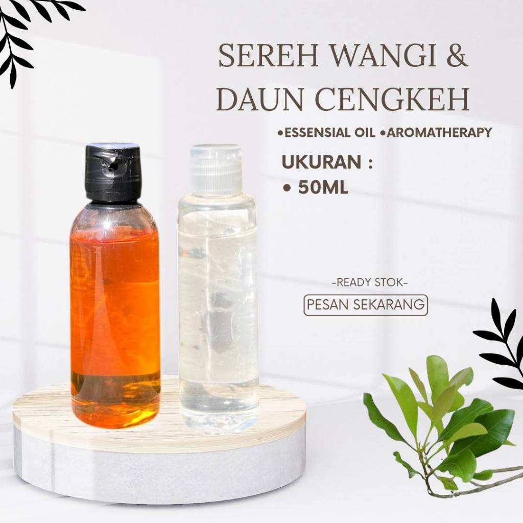 50ml Minyak atsiri sereh wangi dan Minyak atsiri daun cengkeh Essensial oil aromatherapy