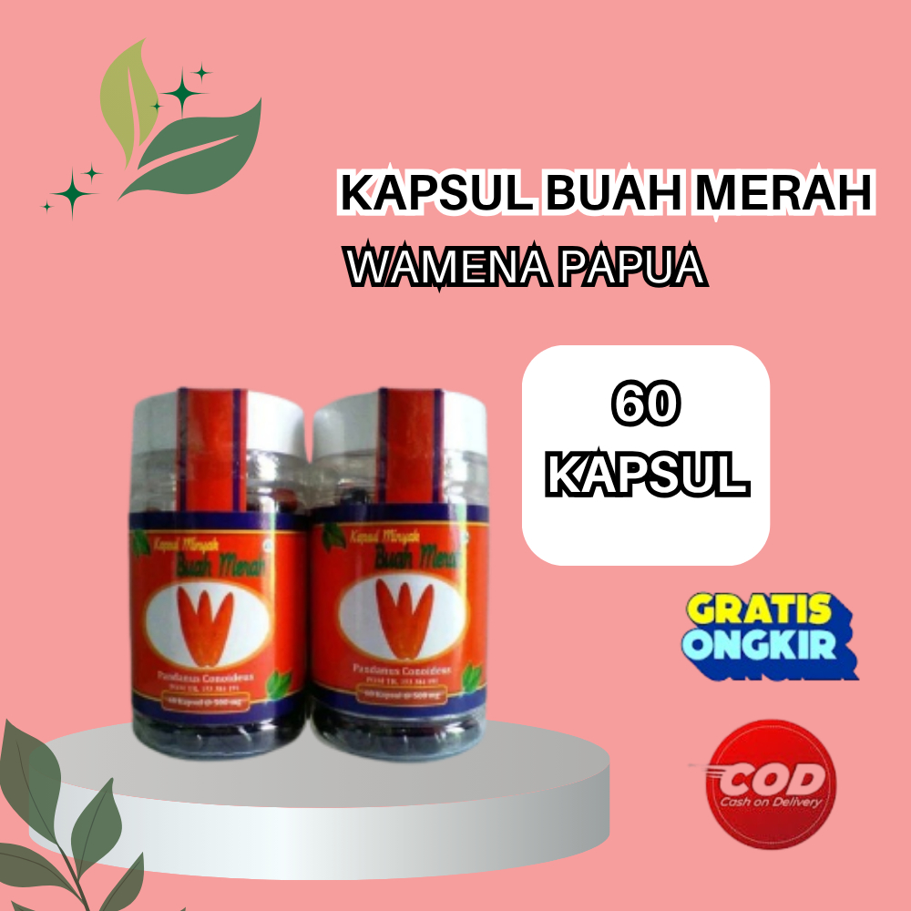 Kapsul Minyak Buah Merah Wamena Papua 60 Kapsul