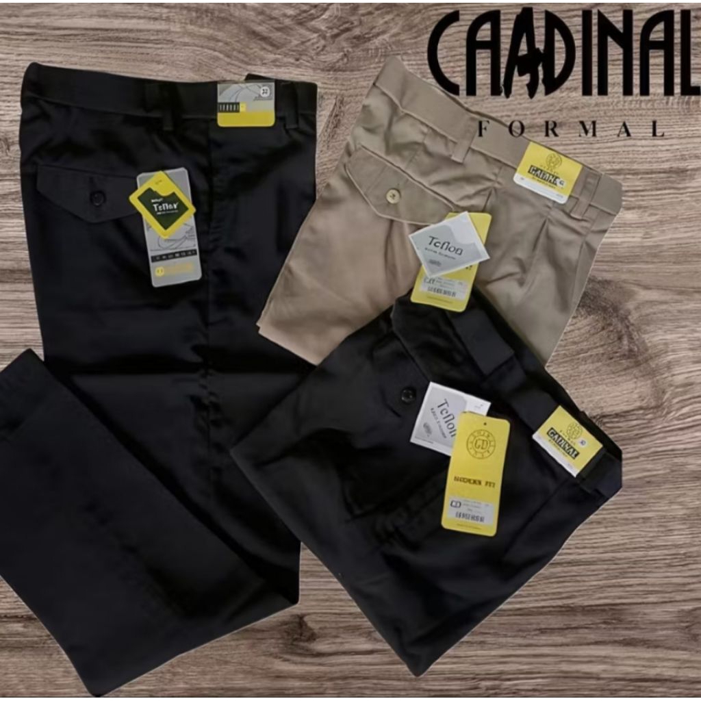 Celana Formal Pria Kerja Reguler Standar Kantor Termurah Bahan Kain Teflon Halus size 27-40