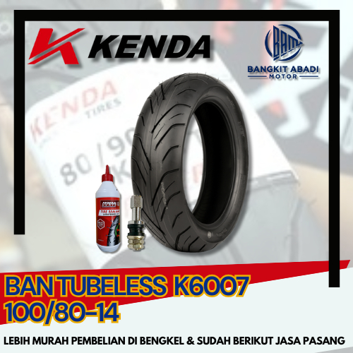 KENDA Ban Tubeless Vario 125/150 New Fi PCX 150 100/80-14 Pentil Cairan Tubeless Federal