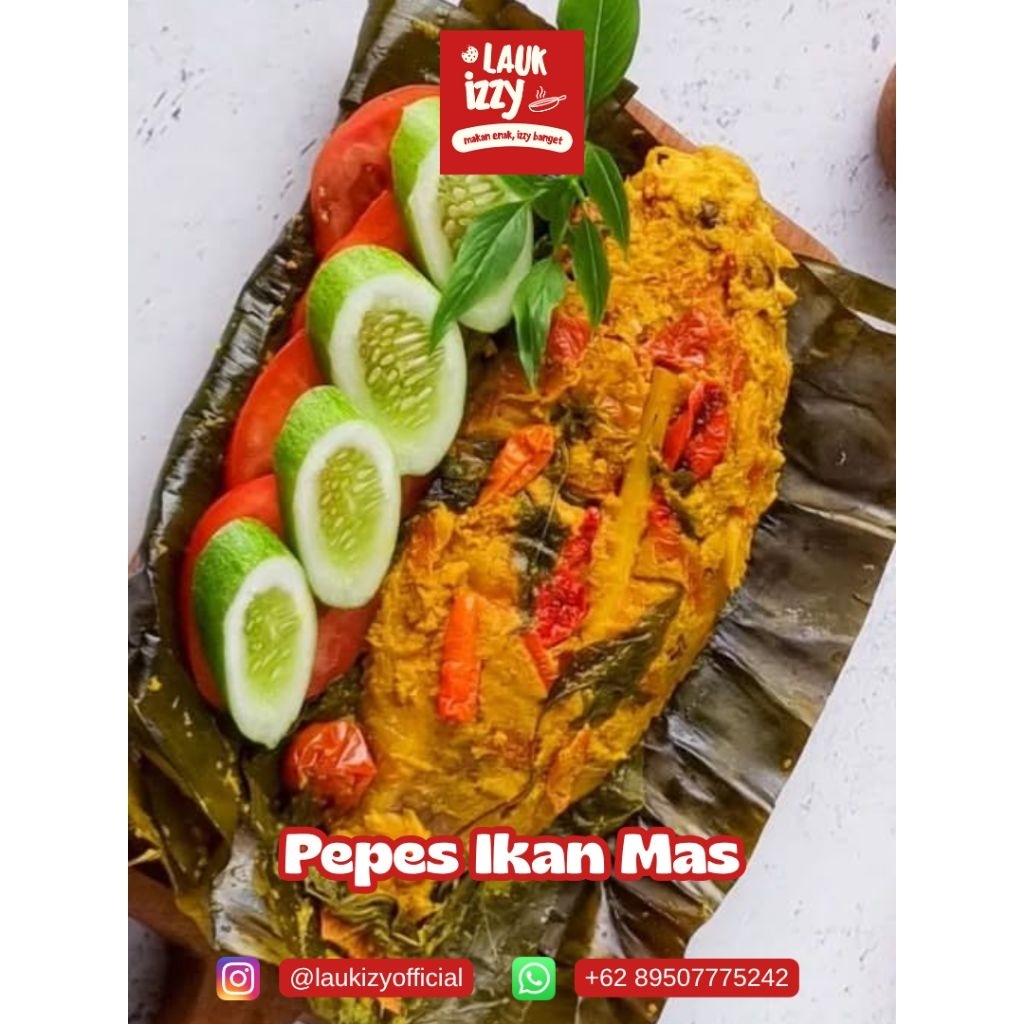 Lauk Izy PEPES IKAN MAS | Lauk Praktis Ready to Heat | Frozen Food | isi 250gram