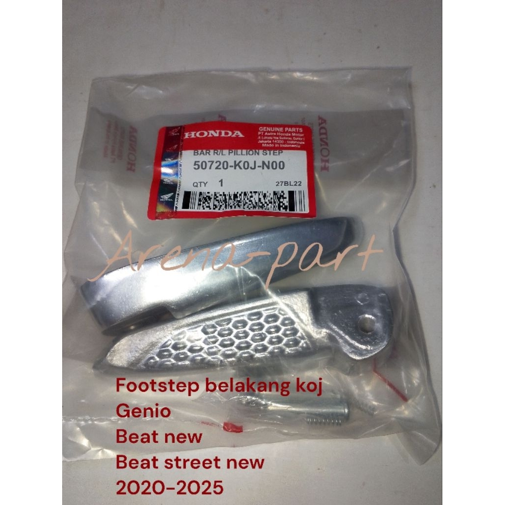 footstep belakang koj buat motor Honda Genio beat new.beat street