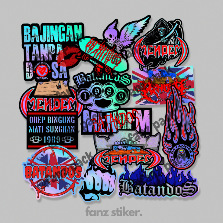 STIKER HOLOGRAM MENDEM BATANDOS ISI 12pcs - ANTI AIR, STIKER HELM, STIKER MENDEM BATANDOS 1989
