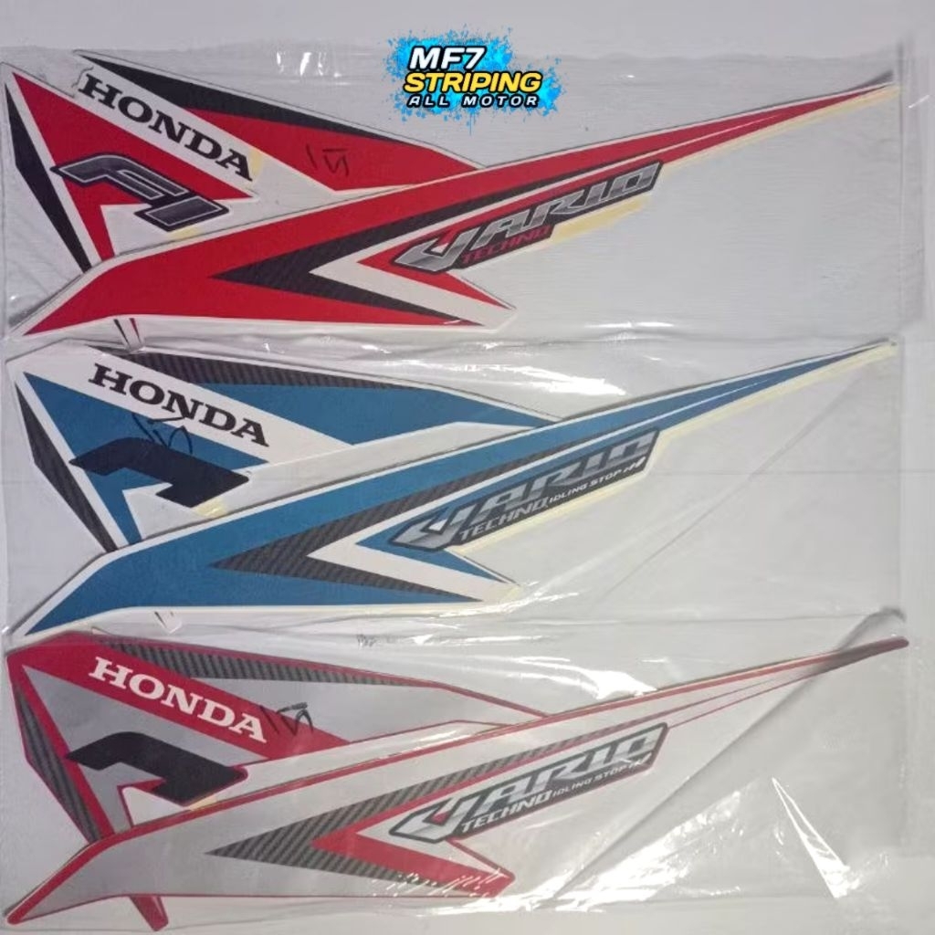 STRIPING HONDA VARIO TECHNO 125 2015 LENGKAP FULLSET ORIGINAL-LOOK STIKER VARIO TECHNO 125 2015