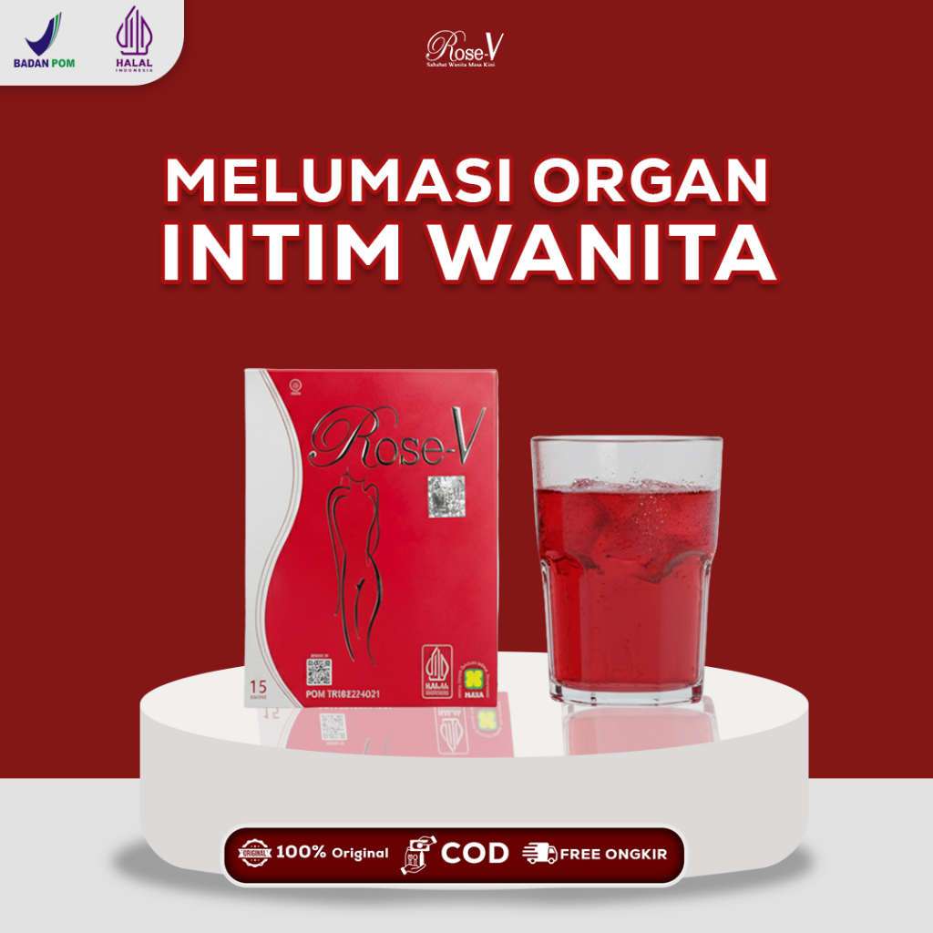 Jamu V-Power ROSE V - Peningkat Gairah & Mengatasi Keputihan Kronis | 1 Box 15 Sachet Original BPOM